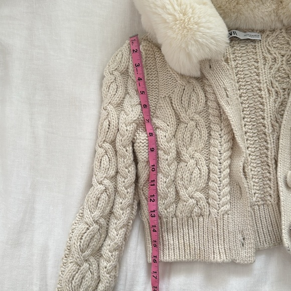 Zara fur cardigan - Picture 4 of 6